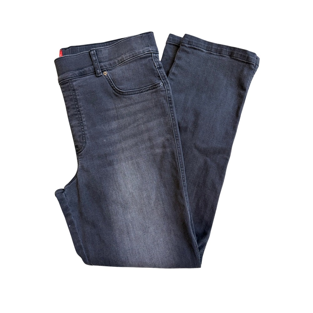 Spanx Womens Ankle Skinny Jeans XL Washed Black High‎ Rise Pull On Stretch Denim